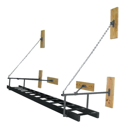 Jaypro Sports Gym Ladder - Horizontal - Wall - Mounted (Black) | WML - 100 WML-100 - Play and Sync