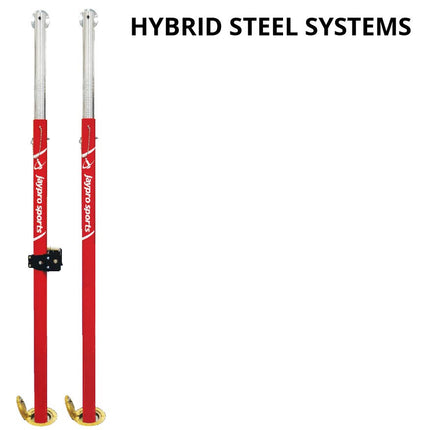 Jaypro Sports Hybrid Steel Volleyball Uprights (3 in. Floor Sleeve) - NFHS, NCAA, USVBA Compliant | PVB - 30U PVB-30U - Play and Sync