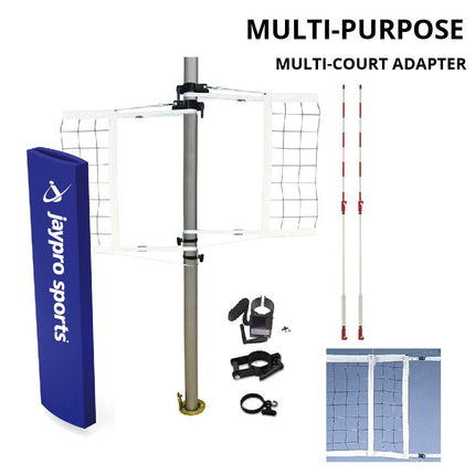Jaypro Sports Multi - Sport Volleyball Net Center Upright System (3 - 1/2 in. Floor Sleeve) | PVBC - 135 PVBC-135 - Play and Sync
