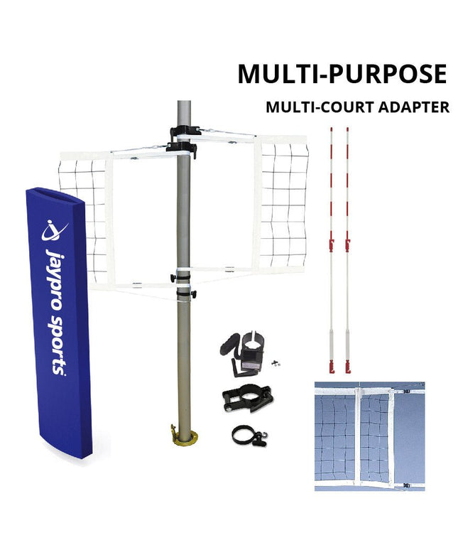 Jaypro Sports Multi - Sport Volleyball Net Center Upright System (3 in. Floor Sleeve) | PVBC - 130 PVBC-130 - Play and Sync