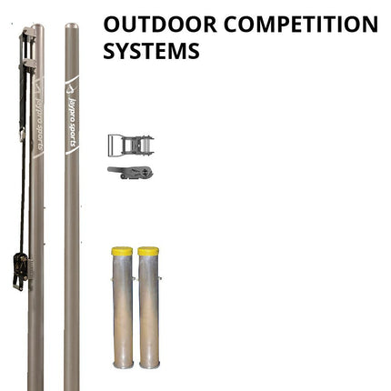 Jaypro Sports Outdoor Competition Volleyball Uprights - (3 - 1/2 in.) (Round Pole) | OCV - 900 OCV-900 - Play and Sync