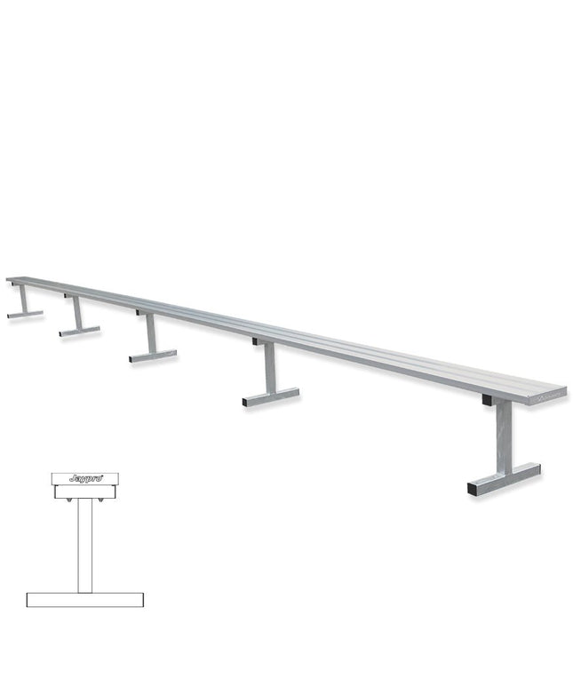 Jaypro Sports Player Bench - 27 ft. - Portable | PB - 95 PB-95 - Play and Sync