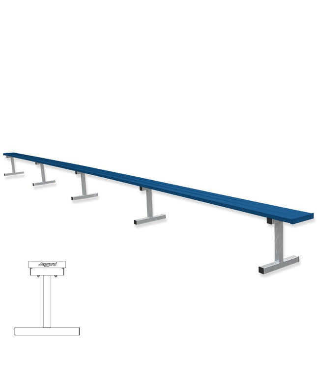 Jaypro Sports Player Bench - 27 ft. - Portable (Powder Coated) | PB - 95PC PB-95PC - Play and Sync
