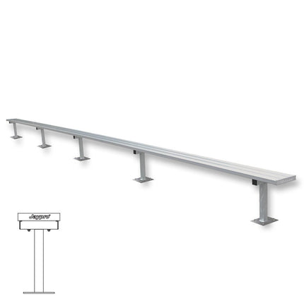 Jaypro Sports Player Bench - 27 ft. - Surface Mount | PB - 95SM PB-95SM - Play and Sync