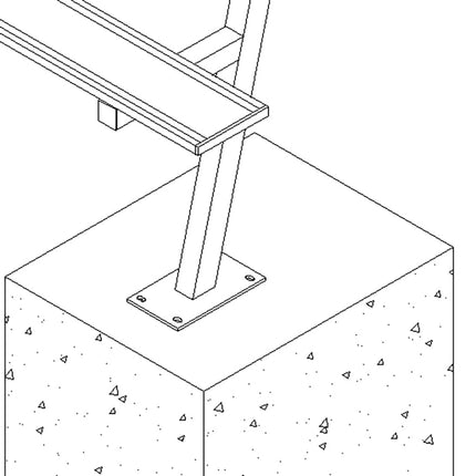 Jaypro Sports Player Bench with Seat Back - 21 ft. - Surface Mount | PB - 10SM PB-10SM - Play and Sync