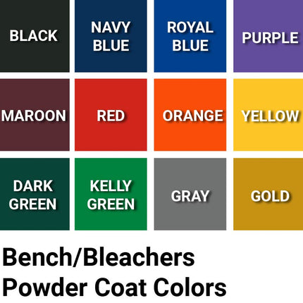 Jaypro Sports Player Bench with Seat Back - 27 ft. - Portable (Powder Coated) | PB - 90PC PB-90PC - Play and Sync