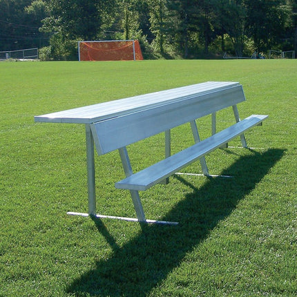 Jaypro Sports Player Bench with Seat Back and Shelf - 15 ft. - Portable | PBS - 20 PBS-20 - Play and Sync