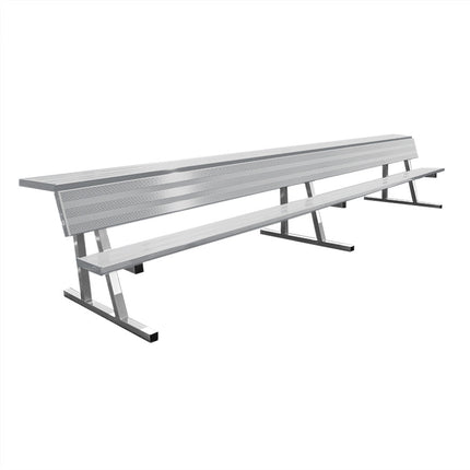 Jaypro Sports Player Bench with Seat Back and Shelf - 15 ft. - Portable | PBS - 20 PBS-20 - Play and Sync
