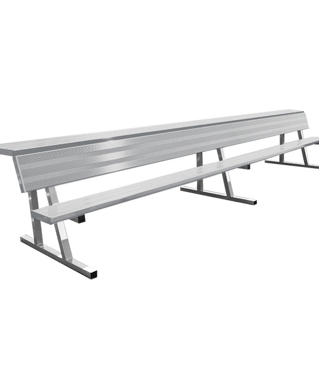 Jaypro Sports Player Bench with Seat Back and Shelf - 15 ft. - Portable | PBS - 20 PBS-20 - Play and Sync