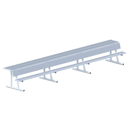Jaypro Sports Player Bench with Seat Back and Shelf - 21 ft. - Portable | PBS - 10 PBS-10 - Play and Sync