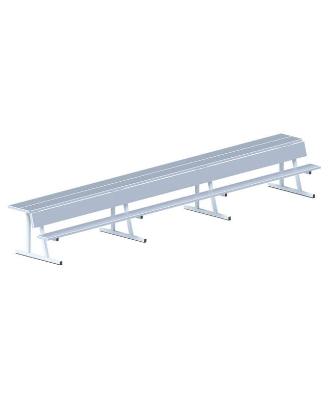 Jaypro Sports Player Bench with Seat Back and Shelf - 21 ft. - Portable | PBS - 10 PBS-10 - Play and Sync