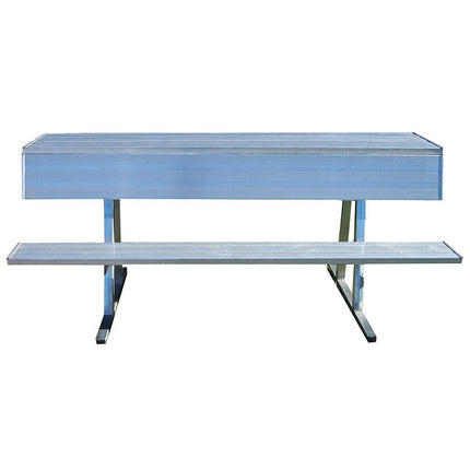 Jaypro Sports Player Bench with Seat Back and Shelf - 7 - 1/2 ft. - Portable | PBS - 80 PBS-80 - Play and Sync