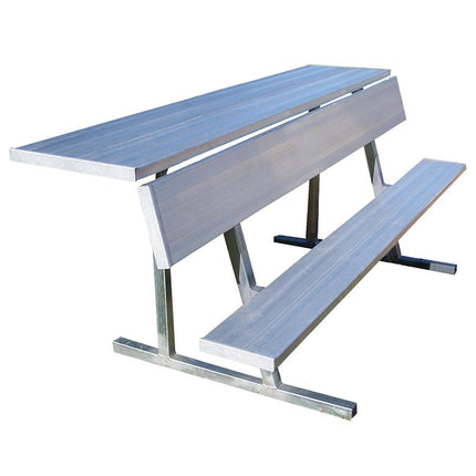 Jaypro Sports Player Bench with Seat Back and Shelf - 7 - 1/2 ft. - Portable | PBS - 80 PBS-80 - Play and Sync