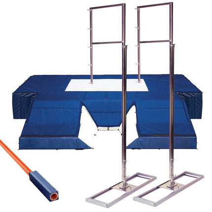 Jaypro Sports Pole Vault Telescoping Standards Package - (High School - 6 ft. to 18 ft.) | TFPVPKG1 TFPVPKG1 - Play and Sync