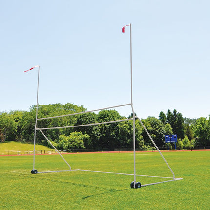 Jaypro Sports Portable Practice Football/Soccer Combo Goal (High School) (8 ft. H x 24 ft. W with 10 ft. H Uprights, 23 ft. - 4 in. width) | PCG - 800 PCG-800 - Play and Sync