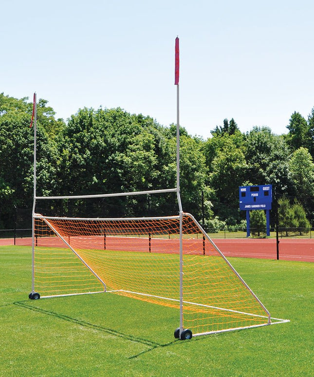 Jaypro Sports Portable Practice Football/Soccer Combo Goal (High School) (8 ft. H x 24 ft. W with 10 ft. H Uprights, 23 ft. - 4 in. width) | PCG - 800 PCG-800 - Play and Sync