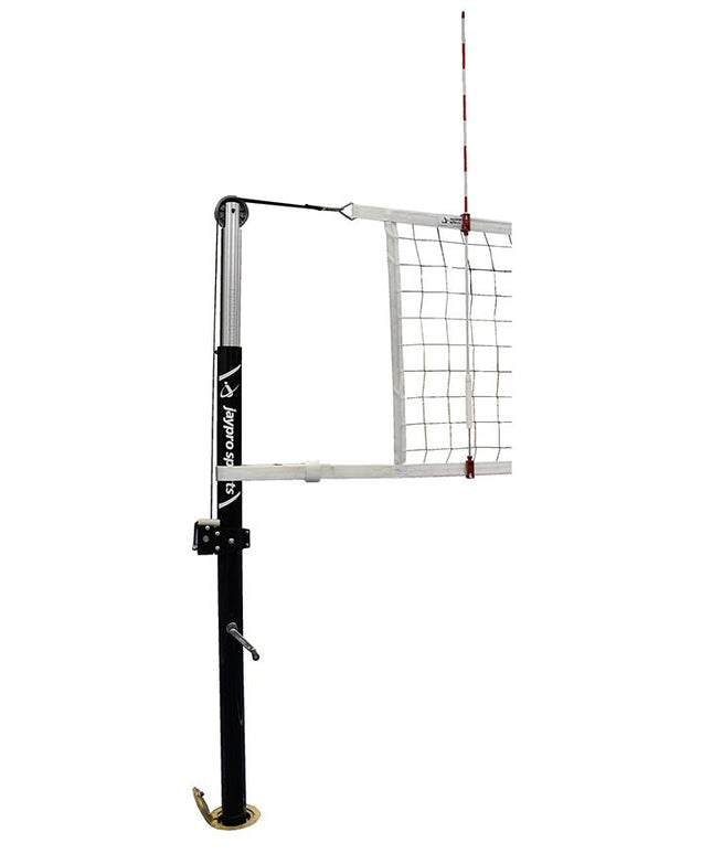 Jaypro Sports PowerLite Volleyball System (3 - 1/2 in. Floor Sleeve) - NFHS, NCAA, USVBA Compliant | PVB - 7000 PVB-7000 - Play and Sync