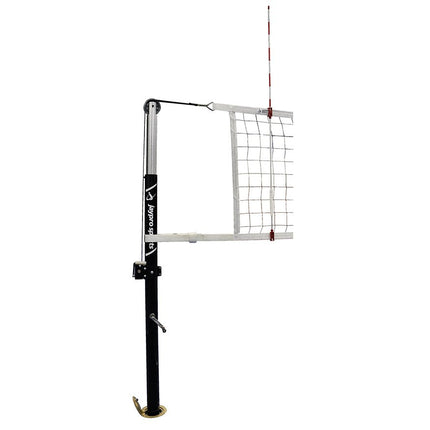 Jaypro Sports PowerLite Volleyball System with custom graphics (3 - 1/2 in. Floor Sleeve) - NFHS, NCAA, USVBA Compliant | PVB - 7000DX PVB-7000DX - Play and Sync