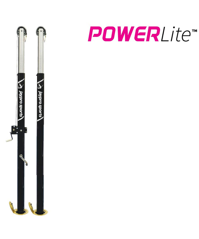 Jaypro Sports PowerLite Volleyball Uprights (3 - 1/2 in. Floor Sleeve) - NFHS, NCAA, USVBA Compliant | PVB - 70U PVB-70U - Play and Sync