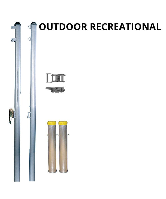 Jaypro Sports Recreational Outdoor Volleyball Uprights (2 - 3/8 in. Galvanized Steel Pole) | OS - 350 OS-350 - Play and Sync