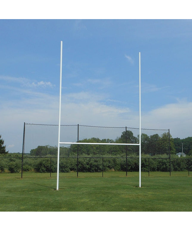 Jaypro Sports Rugby Goals (32 ft.H (9.8m) x 18 ft.4 in. W (5.6m)) (Permanent) - (White) | RGP - 3 RGP-3 - Play and Sync