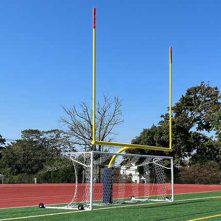 Jaypro Sports Soccer Goals - Nova Premier Adjustable Goal (8 ft.H x 24 ft.W x 4 ft.B x 10 ft.D) - NCAA, NFHS, FIFA, and ASTM Compliant (White) | SGP - 600AX SGP-600AX - Play and Sync