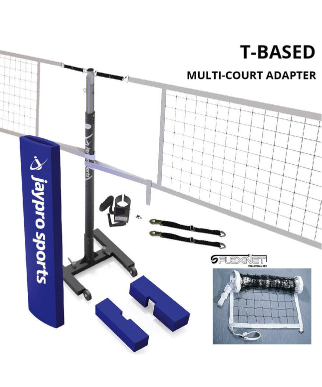 Jaypro Sports T - Base - Competition Volleyball Net Center Upright System (FeatherLite (Pin - Stop Height Adjust) Upright) - NFHS, NCAA, USVBA Compliant | PVBC - 250 PVBC-250 - Play and Sync
