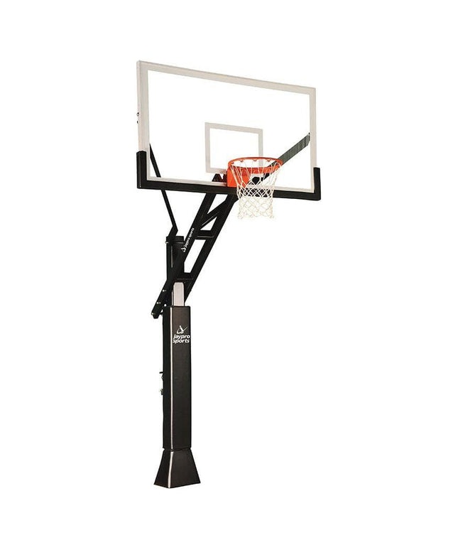 Jaypro Titan Basketball System Adjustable Series 6 in.x 6 in. Pole with 4 ft. Offset 72 in. Backboard CV664A CV664A - Play and Sync