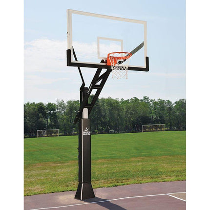Jaypro Titan Basketball System Adjustable Series 6 in.x 6 in. Pole with 4 ft. Offset 72 in. Backboard CV664A CV664A - Play and Sync
