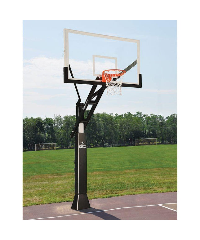 Jaypro Titan Basketball System Adjustable Series 6 in.x 8 in. Pole with 4 ft. Offset 72 in. Backboard CV684A CV684A - Play and Sync