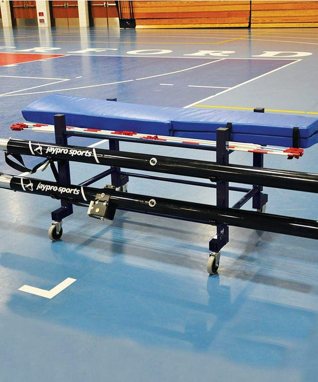Jaypro Volleyball Equipment Carrier (42 in.L x 32 in.W - 4 Poles) - Standard EC - 500 EC-500 - Play and Sync
