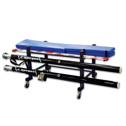Jaypro Volleyball Equipment Carrier (42 in.L x 32 in.W - 4 Poles) - Standard EC - 500 EC-500 - Play and Sync
