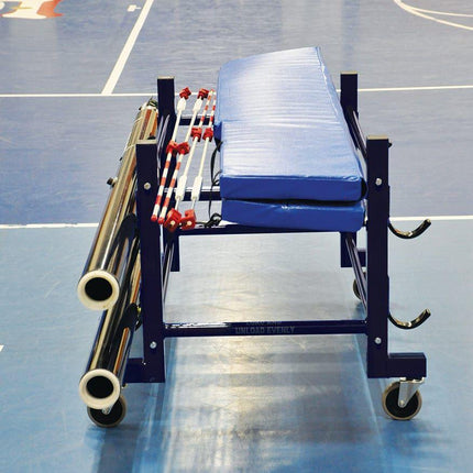 Jaypro Volleyball Equipment Carrier (42 in.L x 32 in.W - 4 Poles) - Standard EC - 500 EC-500 - Play and Sync