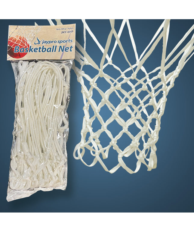 Jaypro Sports Basketball Replacement Net - Anti-Whip Nylon JNY-6HP - Play and Sync