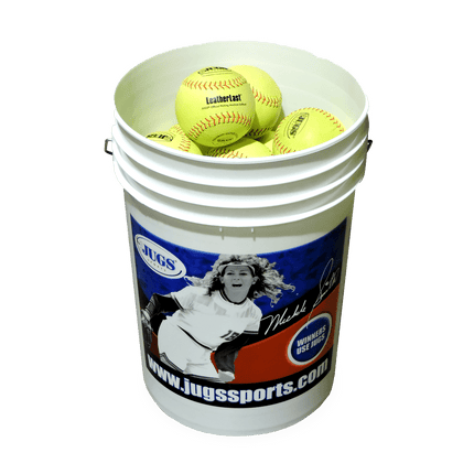 JUGS Sports Bucket of LeatherLast Softballs B5260 B5260 - Play and Sync