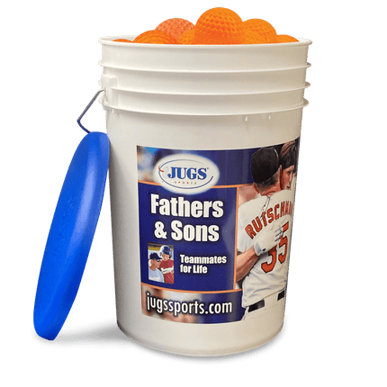 JUGS Sports Bucket of Low Impact, Multi - Use Practice Baseballs B1007 B1007 - Play and Sync