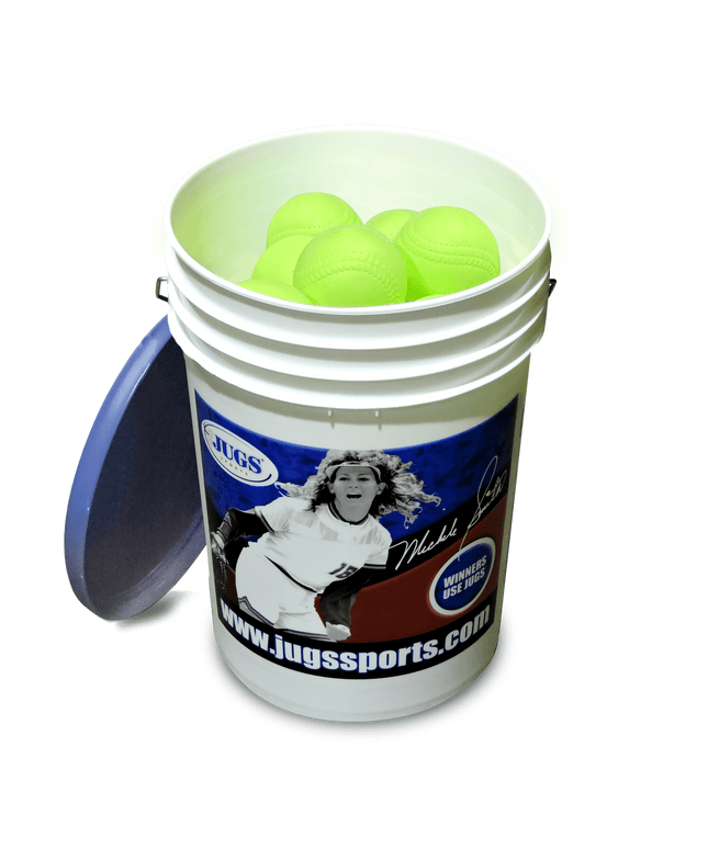 JUGS Sports Bucket of Realistic - Seam Sting - Free Softballs B4016 B4016 - Play and Sync