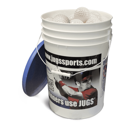 JUGS Sports Bucket of White Dimpled Sting - Free Baseballs B1006 B1006 - Play and Sync