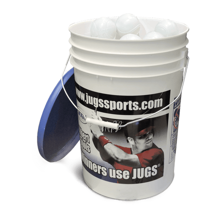 JUGS Sports Bucket of White Seamed Sting - Free Baseballs B3001 B3001 - Play and Sync