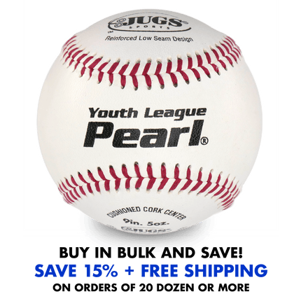 JUGS Sports Bucket of Youth League Pearl Baseballs B5215 B5215 - Play and Sync