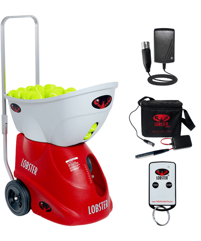 Lobster Sports Elite One Tennis Ball Machine EL01 EL01.EB - Play and Sync