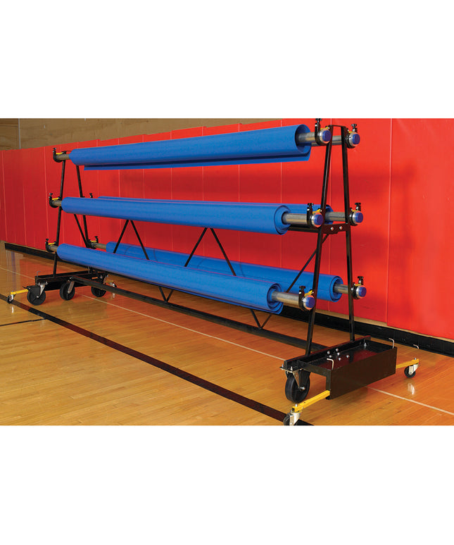 Jaypro Sports Gym Guard Floor Cover Storage Rack (6 Roll) MSR-6 - Play and Sync
