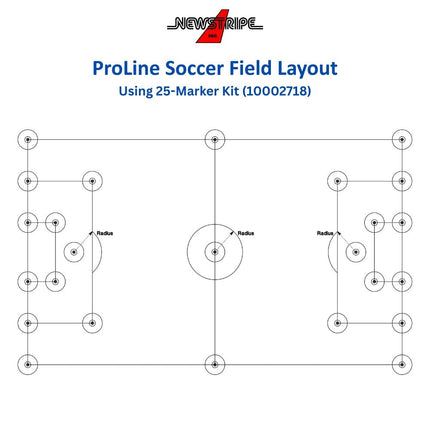 Newstripe ProLine Field Layout System - Football Kit (50 pc) 10002717 10002717 - Play and Sync