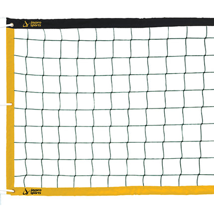 Jaypro Sports Beach Volleyball Replacement Net (4 in. Sq. - #36 Nylon Netting) - Collegiate Beach Size (28 ft.L x 39 in.H) (Black) OBVN-1 - Play and Sync