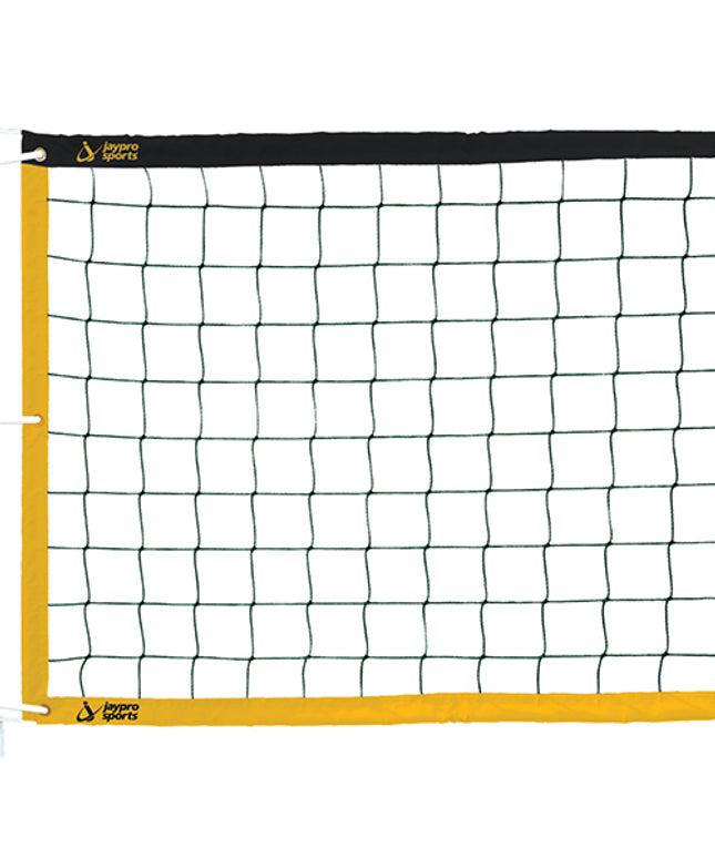 Jaypro Sports Beach Volleyball Replacement Net (4 in. Sq. - #36 Nylon Netting) - Collegiate Beach Size (28 ft.L x 39 in.H) (Black) OBVN-1 - Play and Sync