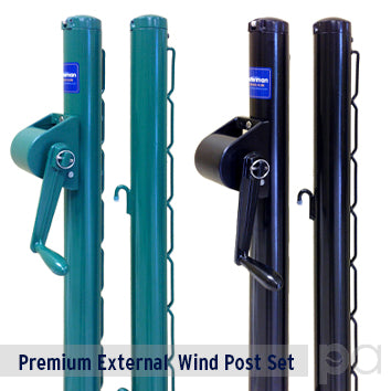 Tennis External Wind Post Set — 2-7/8" Round - Play and Sync