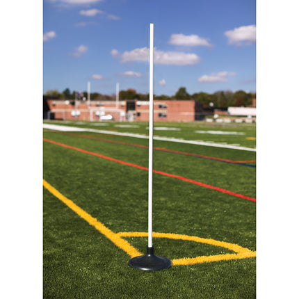 Jaypro Sports Coaching Sticks Premium with Rubber Base Set of 6 RBCS-6 - Play and Sync