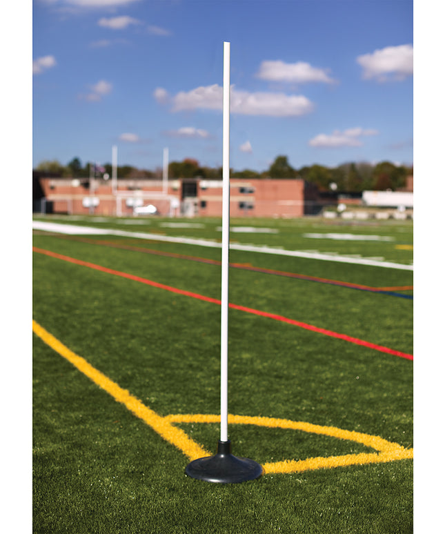 Jaypro Sports Coaching Sticks Premium with Rubber Base Set of 6 RBCS-6 - Play and Sync