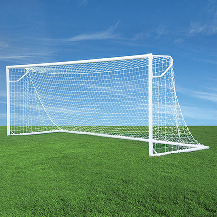 Jaypro Sports Soccer Goal Replacement Nets (4 in. Sq. 3mm Twist) Club Soccer Goal (4-1/2 ft.H x 6 ft.W x 2 ft.B x 5 ft.D) (White) SCN-6 - Play and Sync