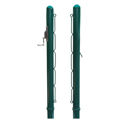 Jaypro Sports Tennis Posts - (3 in. Post) (Outdoor) - Club Tennis Upright (Round) RTP-300 - Play and Sync